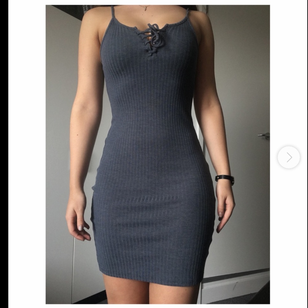 TopShop lace up bodycon dress